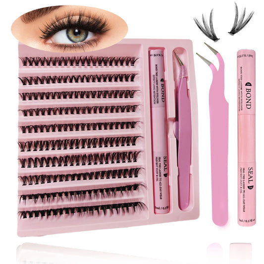 DIY Lashes Extension Kit Lash Bond and Seal Remover Eyelashes 200 PCS