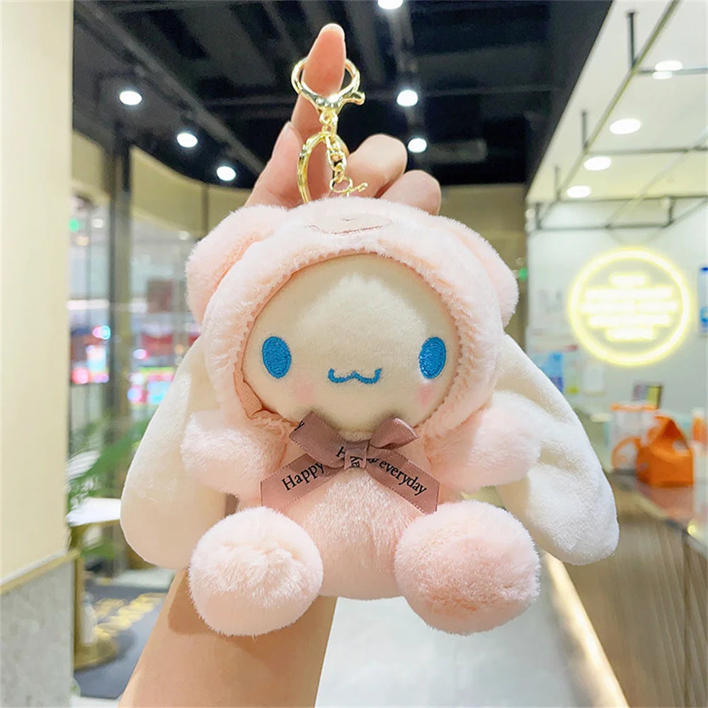 Sanrio Plush Kuromi Keychain Cute Melody Figure Dolls Keyring