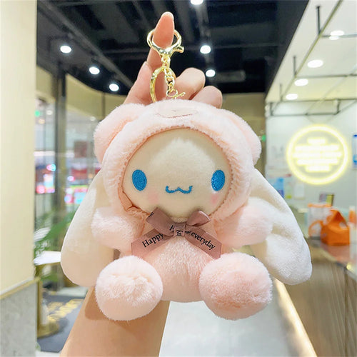 Sanrio Plush Kuromi Keychain Cute Melody Figure Dolls Keyring